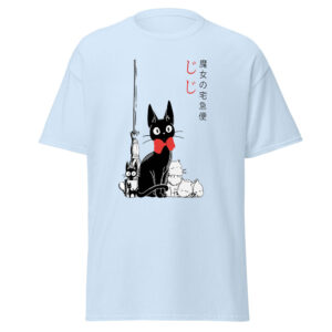 Studio Ghibli Jiji Japanese Ink Art T Shirts