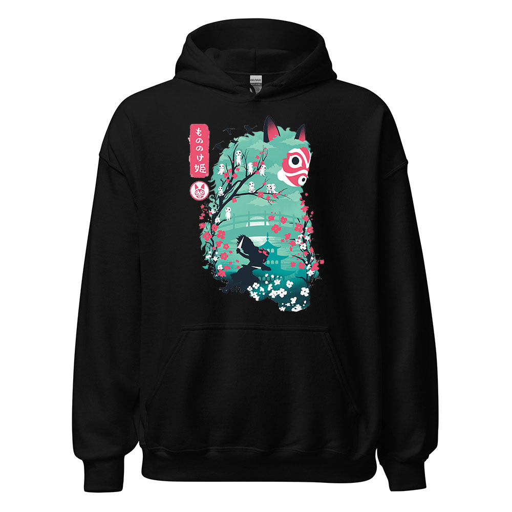 Studio Ghibli Mononoke Sakura Forest Hoodie 17 Studio Ghibli Mononoke Sakura Forest Hoodie 2