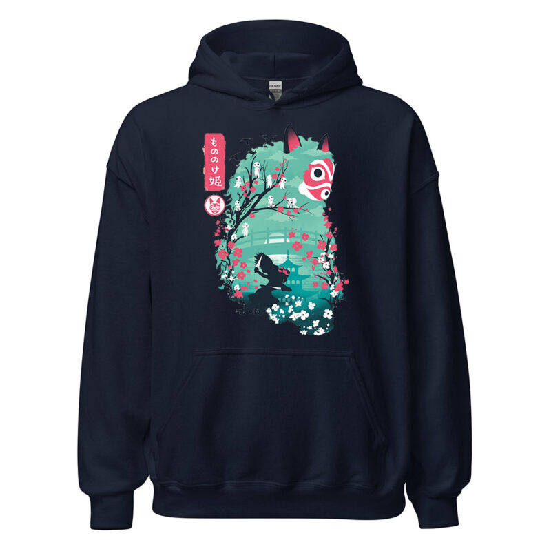 Studio Ghibli Mononoke Sakura Forest Hoodie 4