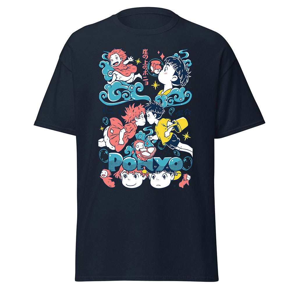 Studio Ghibli Ponyo Playful Characters Graphic T Shirt 2