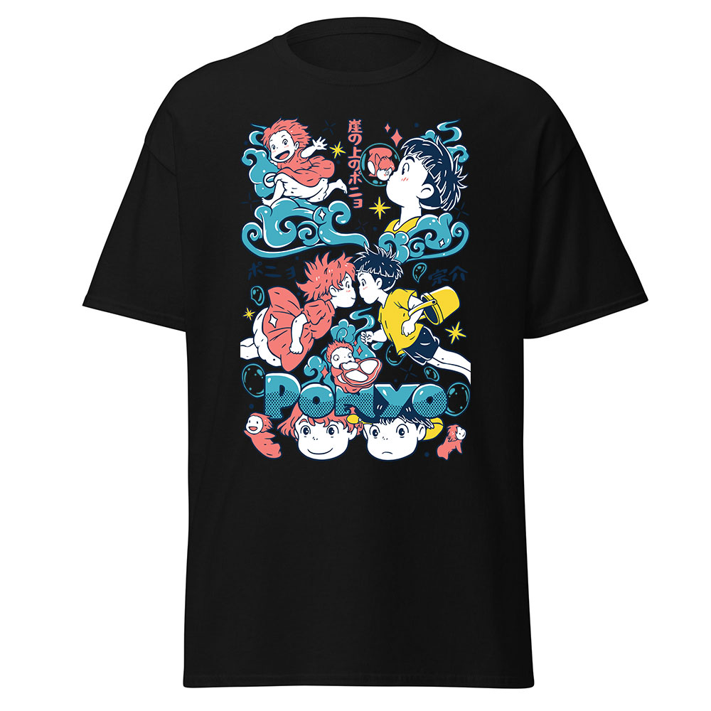 Studio Ghibli Ponyo Playful Characters Graphic T Shirt 3