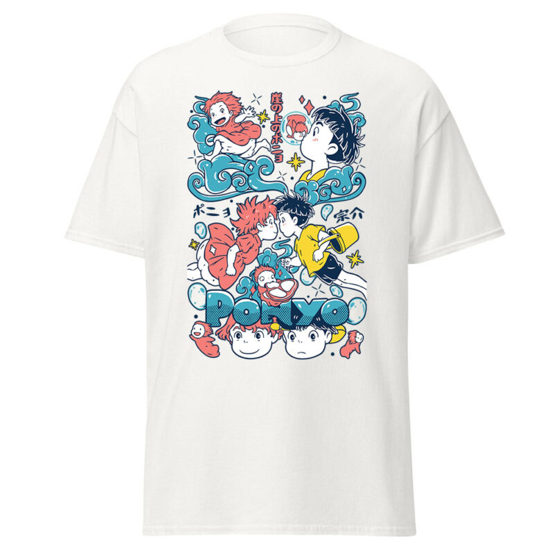 Studio Ghibli Ponyo Playful Characters Graphic T Shirt 4