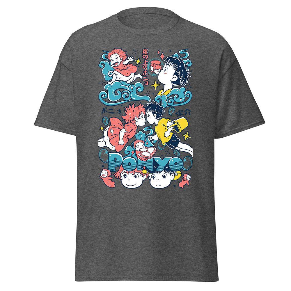 Studio Ghibli Ponyo Playful Characters Graphic T Shirt 6