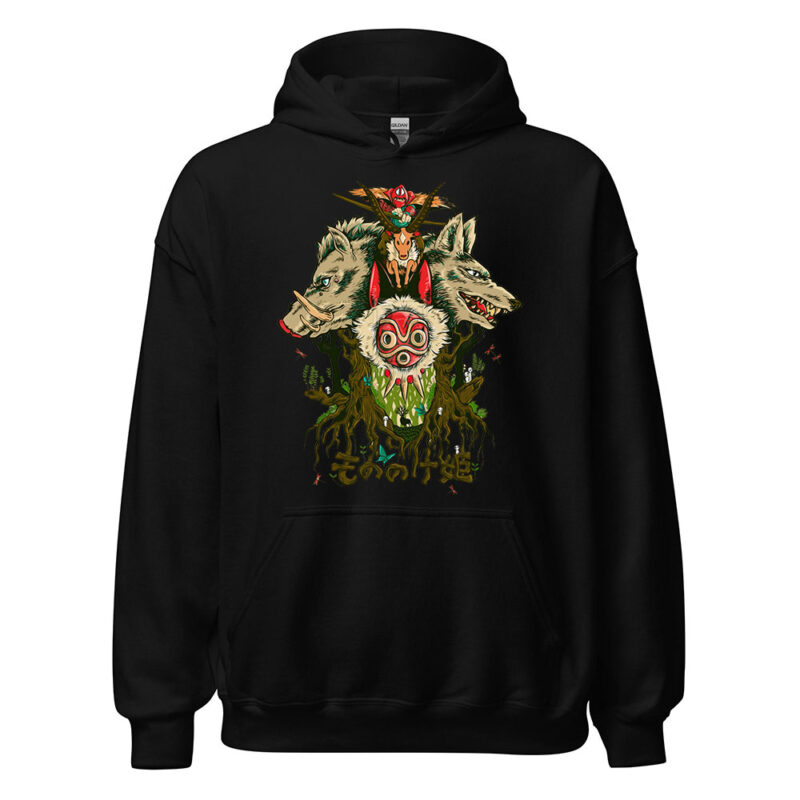 Studio Ghibli Princess Mononoke Forest Spirit Hoodie 2