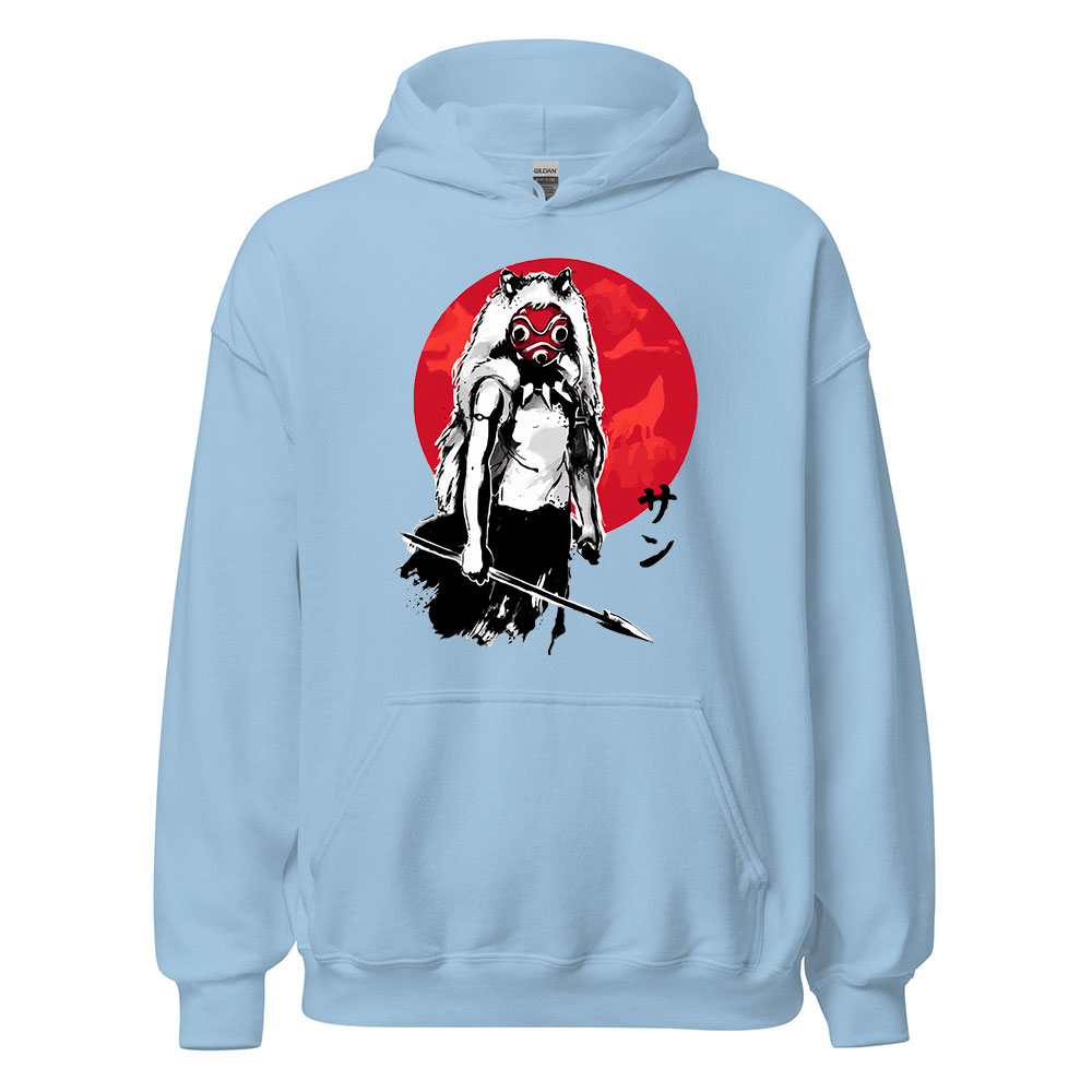 Studio Ghibli Princess Mononoke Red Sun Hoodie 16 Studio Ghibli Princess Mononoke Red Sun Hoodie 8