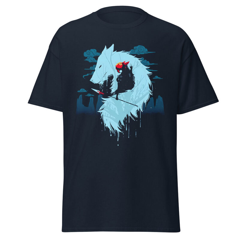 Studio Ghibli Princess Mononoke Spirit Wolf T Shirts 4