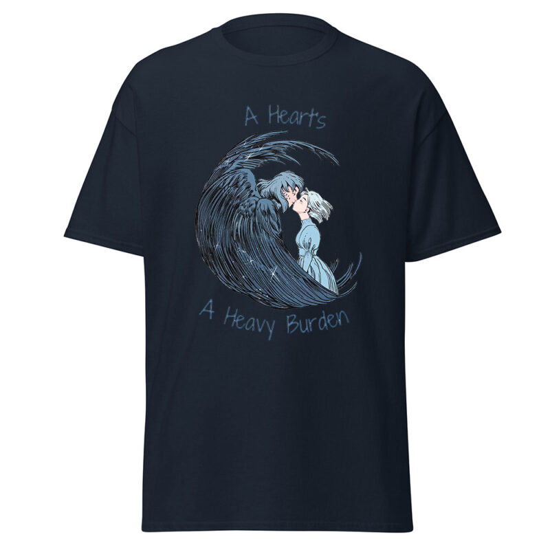 Studio Ghibli Romantic Winged Embrace Quote T Shirts 4