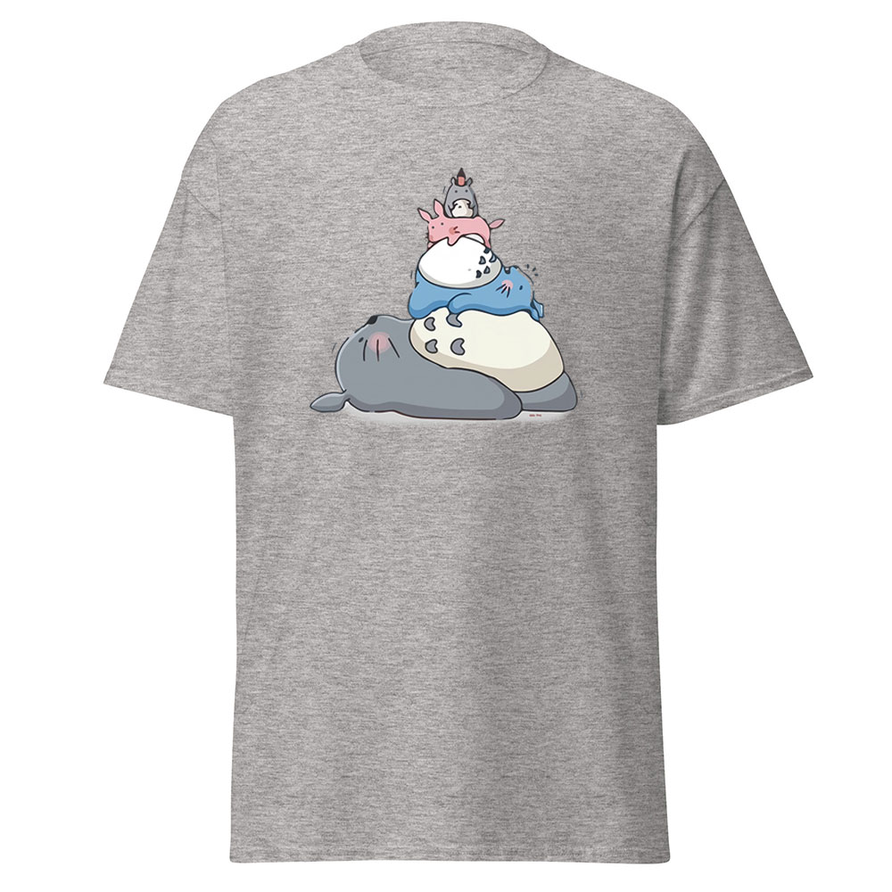 Studio Ghibli Sleeping Totoro Stack Friends T Shirt 5 Studio Ghibli Sleeping Totoro Stack Friends T Shirt - Image 5