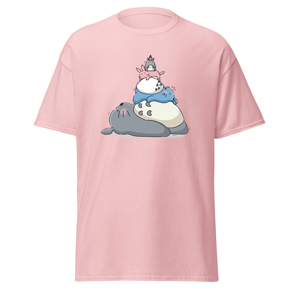 Studio Ghibli Sleeping Totoro Stack Friends T Shirt 8 Studio Ghibli Sleeping Totoro Stack Friends T Shirt - Image 8