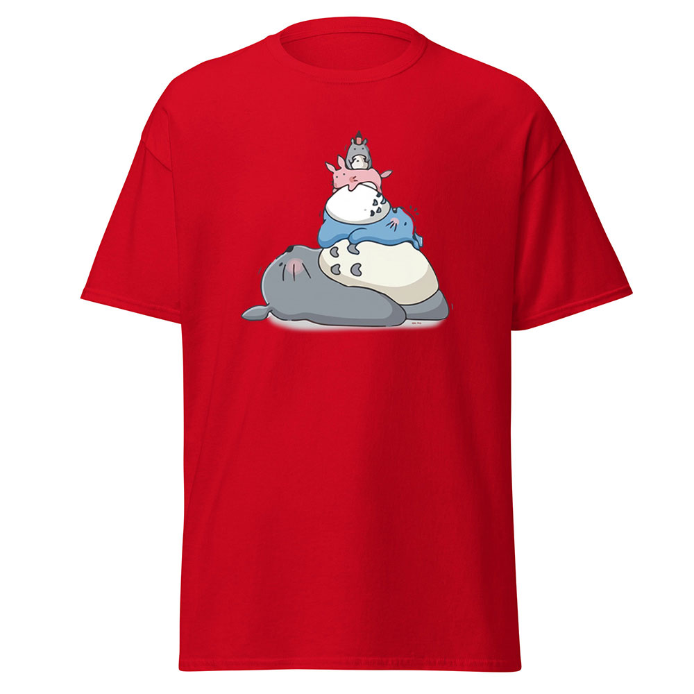 Studio Ghibli Sleeping Totoro Stack Friends T Shirt 9 Studio Ghibli Sleeping Totoro Stack Friends T Shirt - Image 9