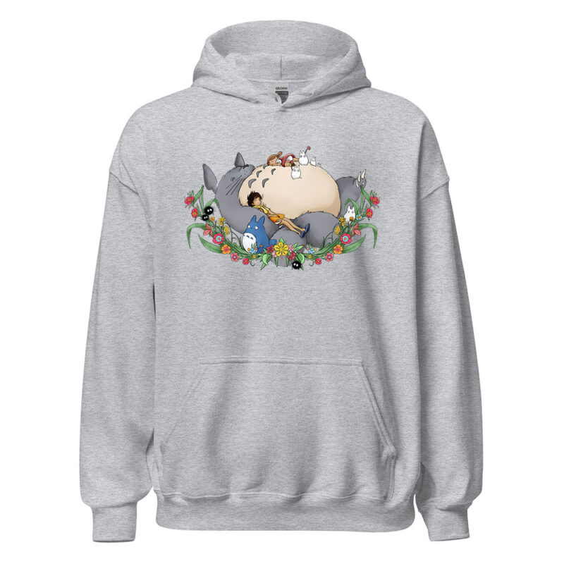 Studio Ghibli Totoro Relaxing Floral Hoodie 5