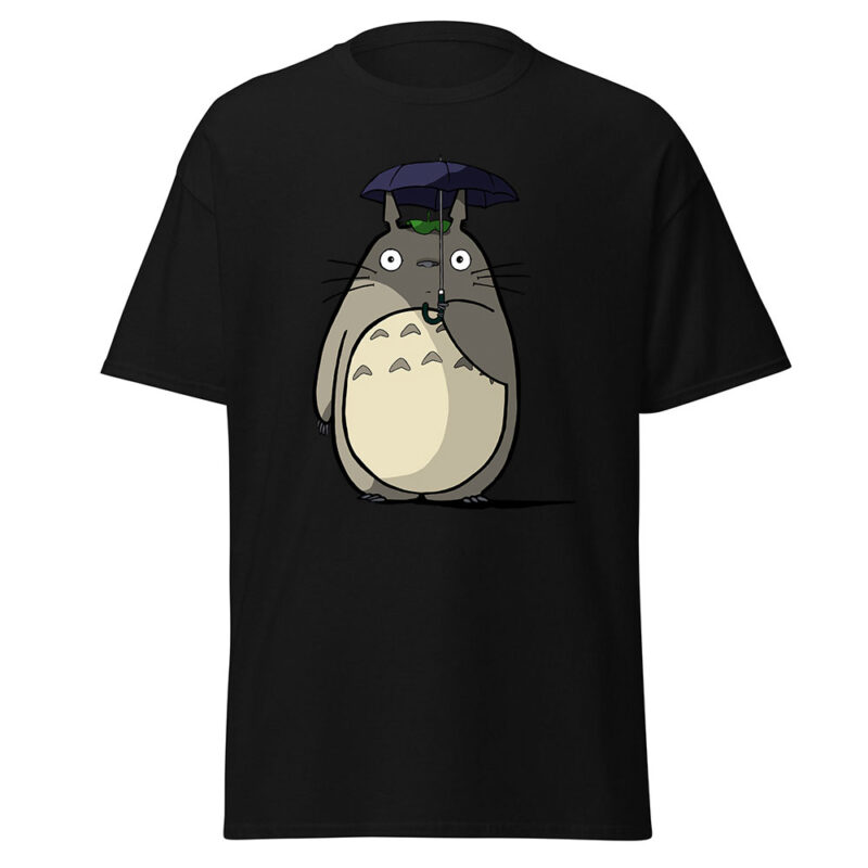 Studio Ghibli Totoro Umbrella Minimal T Shirts 3