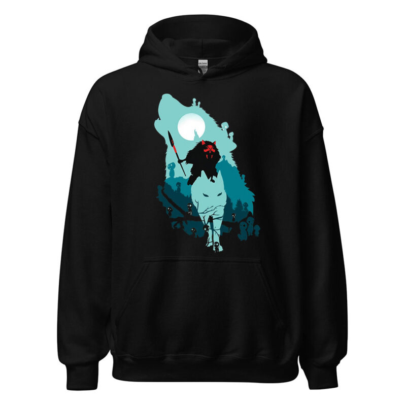 Studio Ghibli Wolf Spirit Moon Hoodie 3