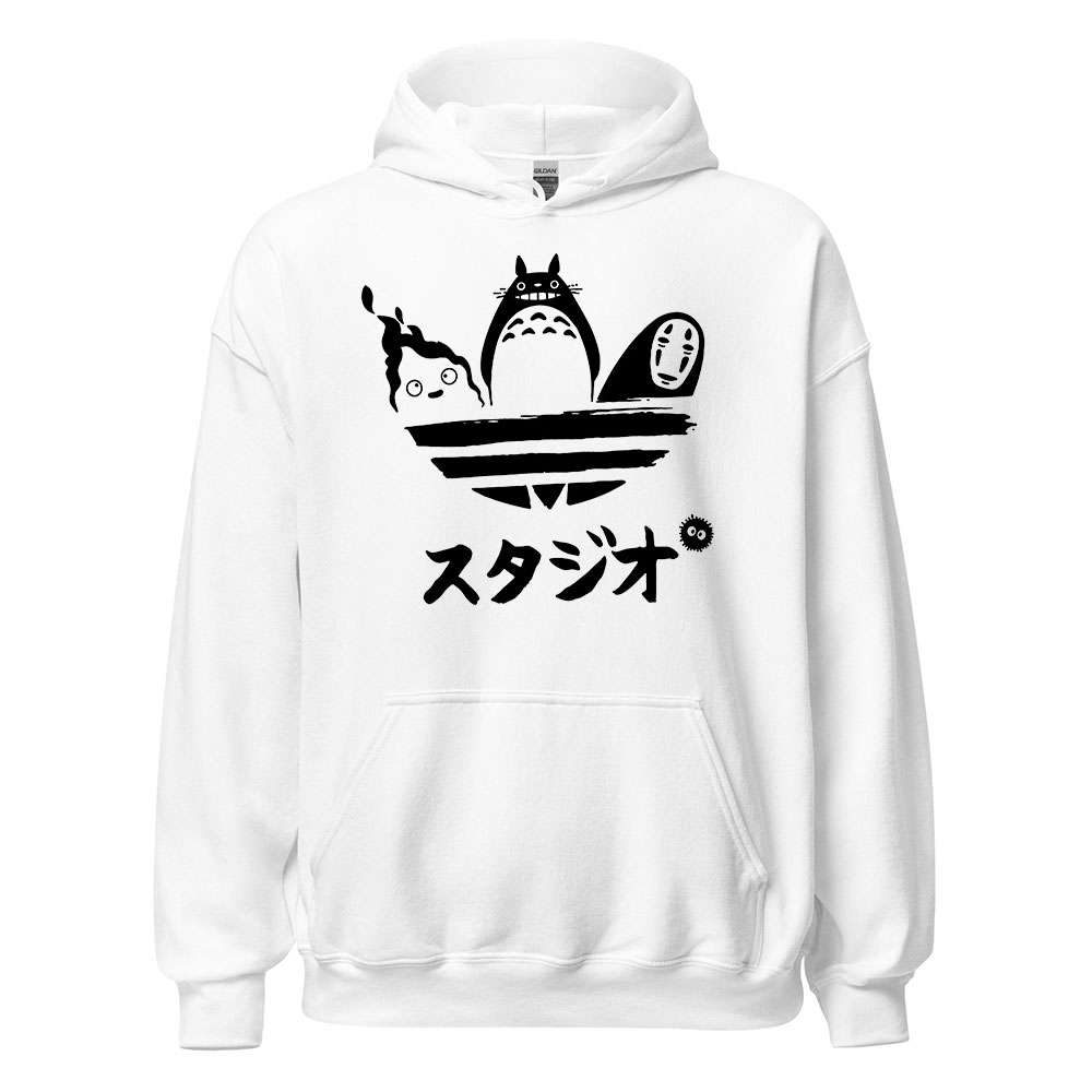 Totoro Calcifer No Face Minimal Logo Hoodie 1