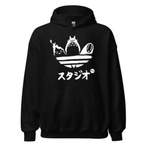 Studio Ghibli Totoro Calcifer No Face Minimal Logo Hoodie