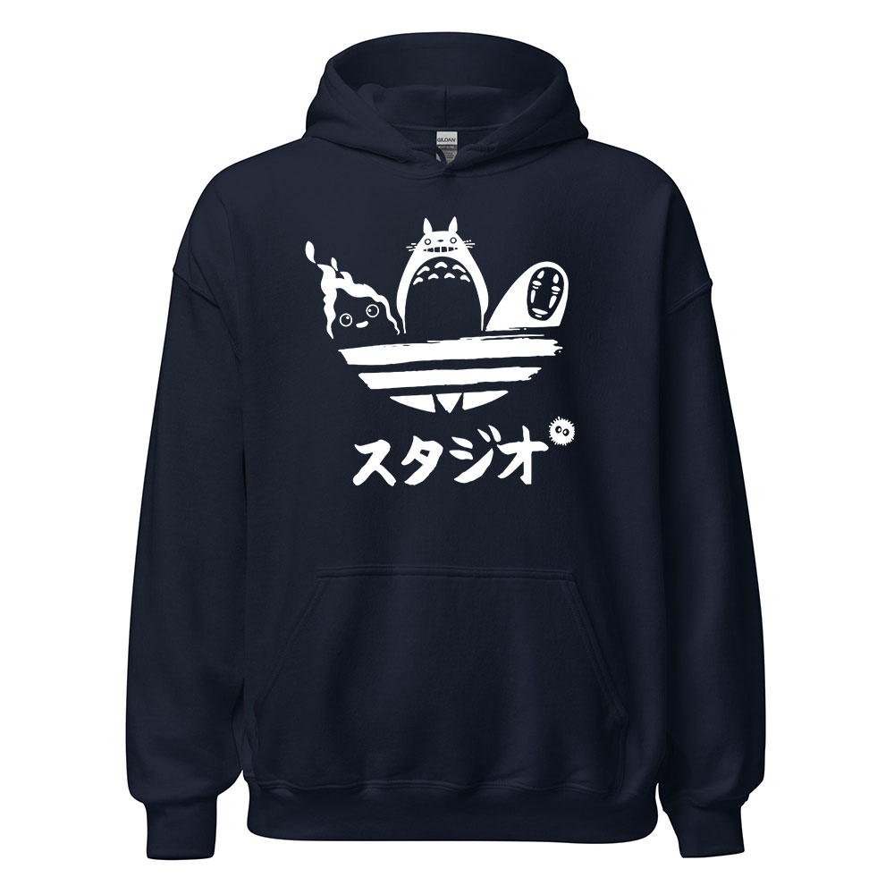 Totoro Calcifer No Face Minimal Logo Hoodie 3