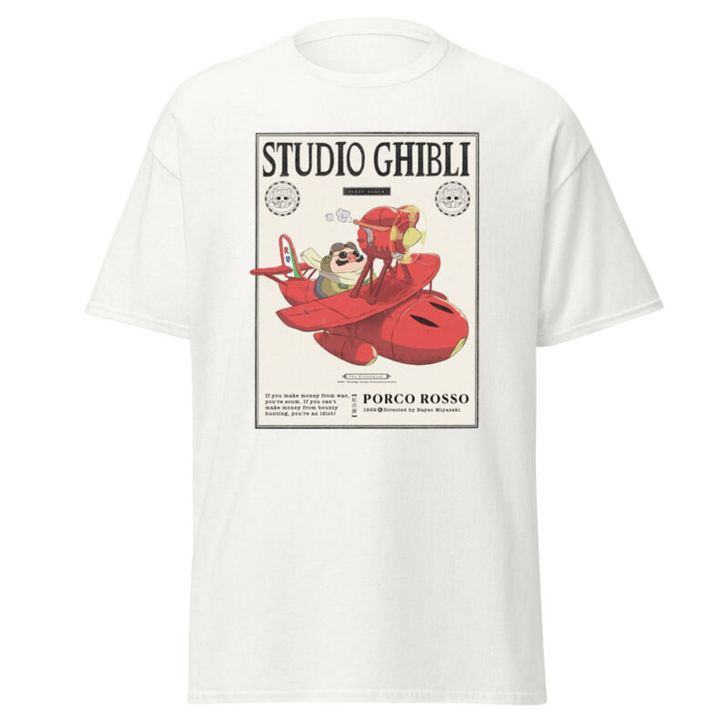 Porco Rosso Vintage Anime Poster Graphic T Shirt 3