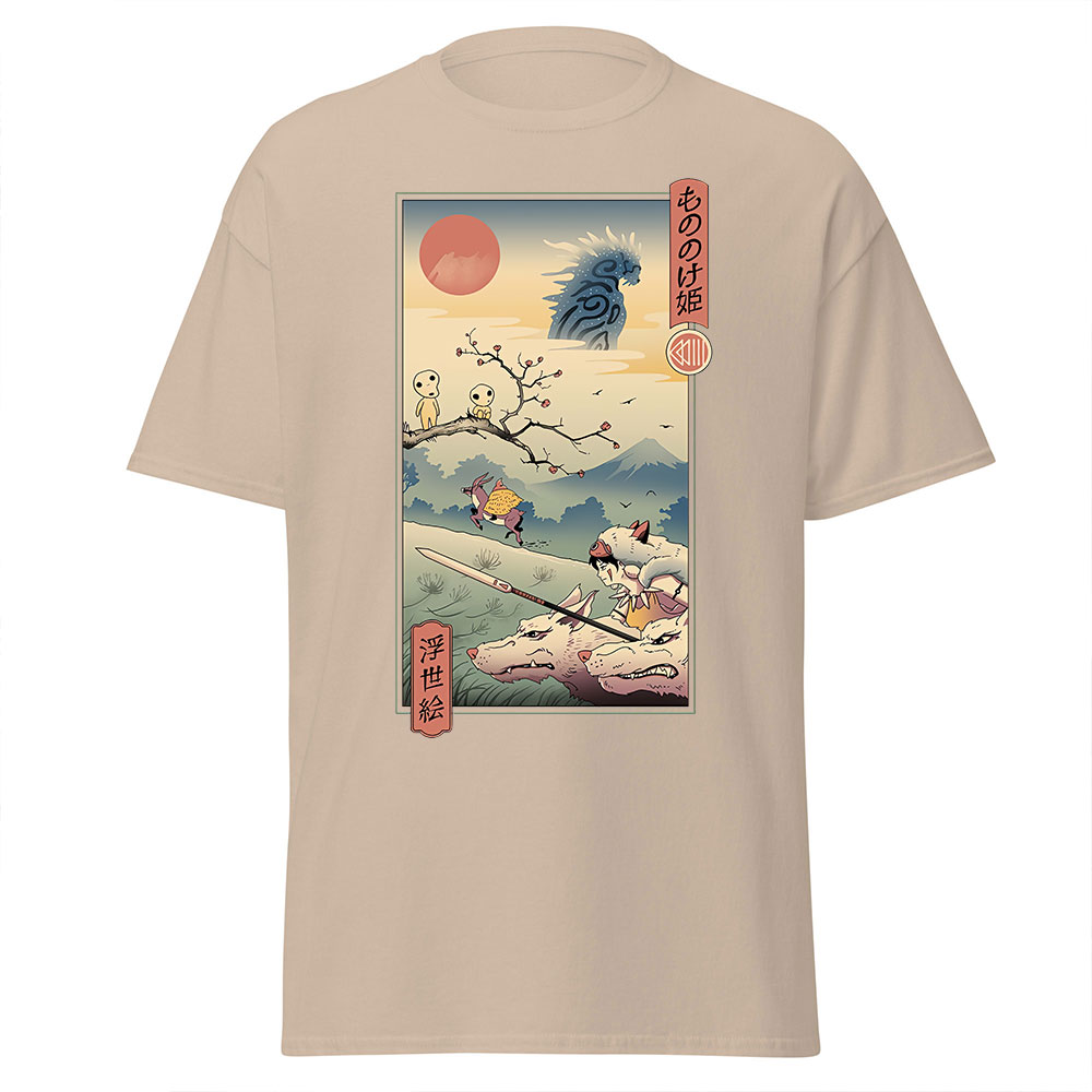 Princess Mononoke Ukiyo e Forest Spirit T Shirt 4