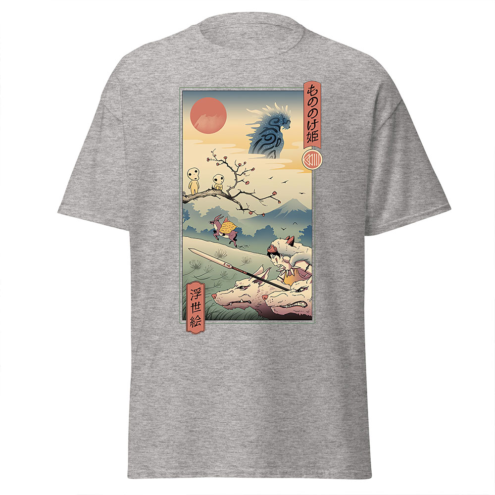 Princess Mononoke Ukiyo e Forest Spirit T Shirt 6