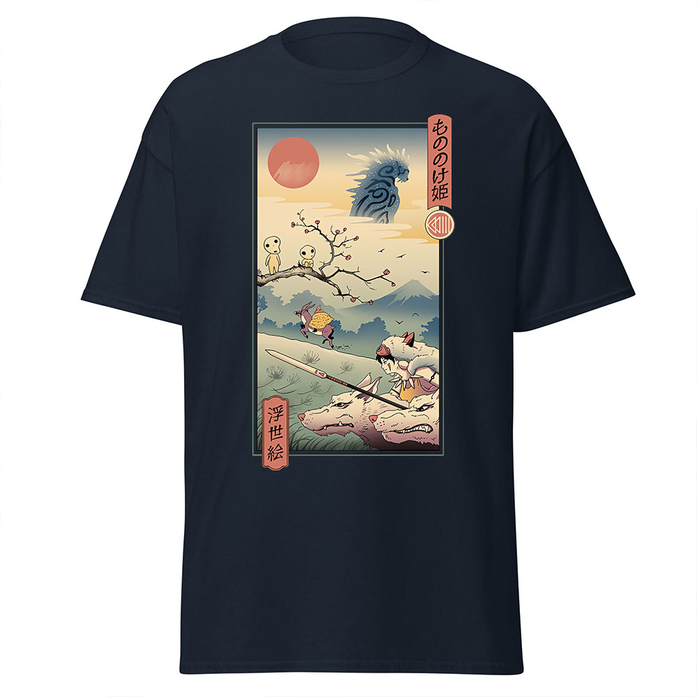 Princess Mononoke Ukiyo e Forest Spirit T Shirt 7