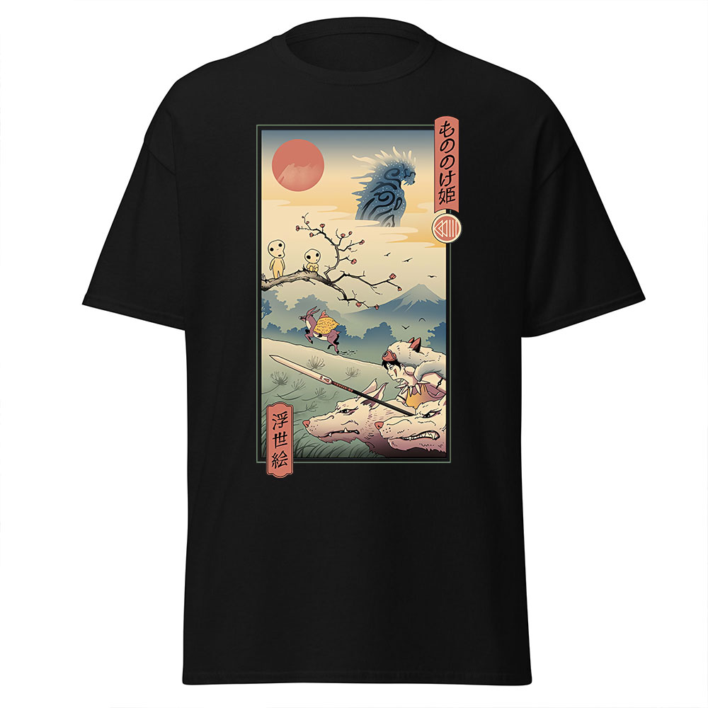 Princess Mononoke Ukiyo e Forest Spirit T Shirt 9