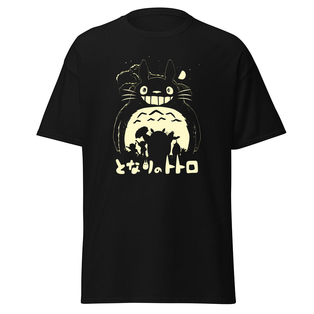 Studio Ghibli Totoro Night Silhouette T Shirt 5 Studio Ghibli Totoro Night Silhouette T Shirt 2