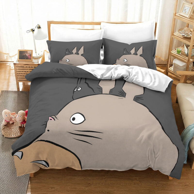 Totoro Cozy Minimal Anime Bedding Set 1