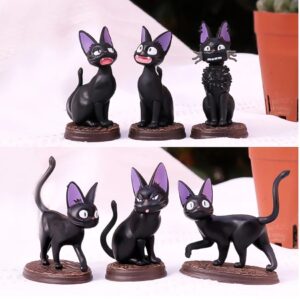Ghibli Cat Jiji Figurine Kiki Statue Decor (Set 6pcs)