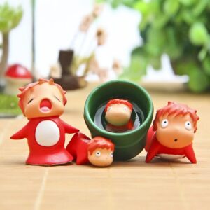 Ghibli Ponyo Figurines Statue Toys Resin (Set 4PCS)