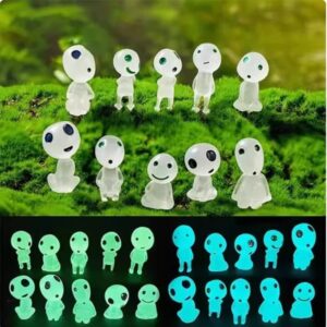 Mononoke Tree Spirits Kodama Figures Statue Luminous
