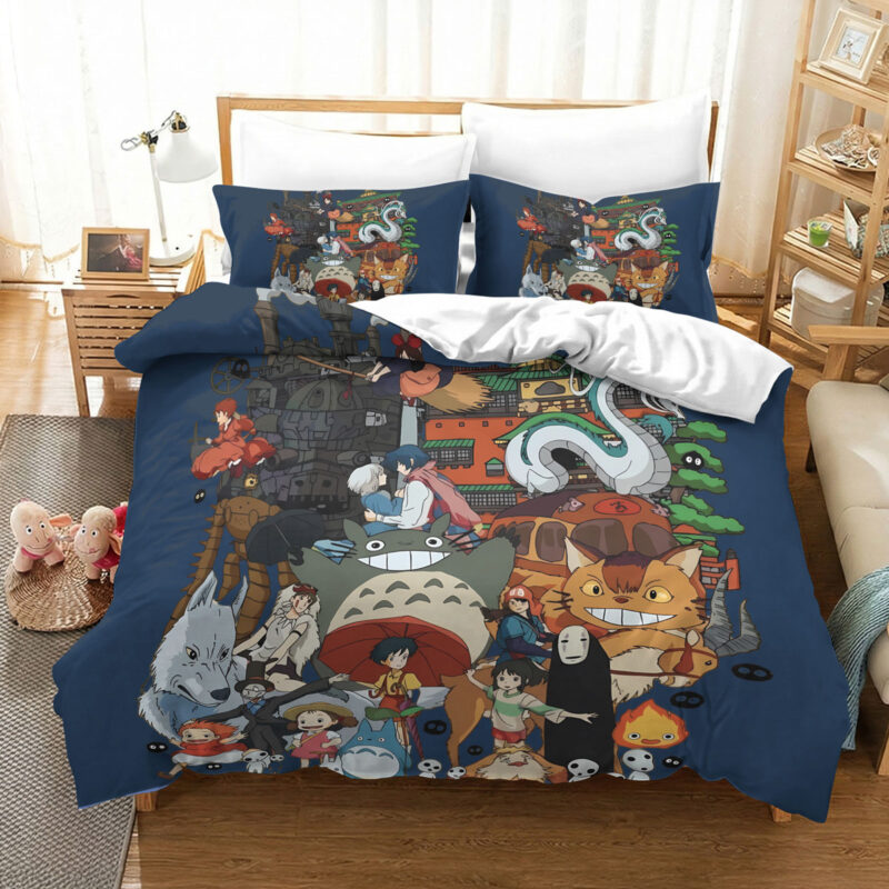 Studio Ghibli All Characters Collage Anime Bedding Set 2