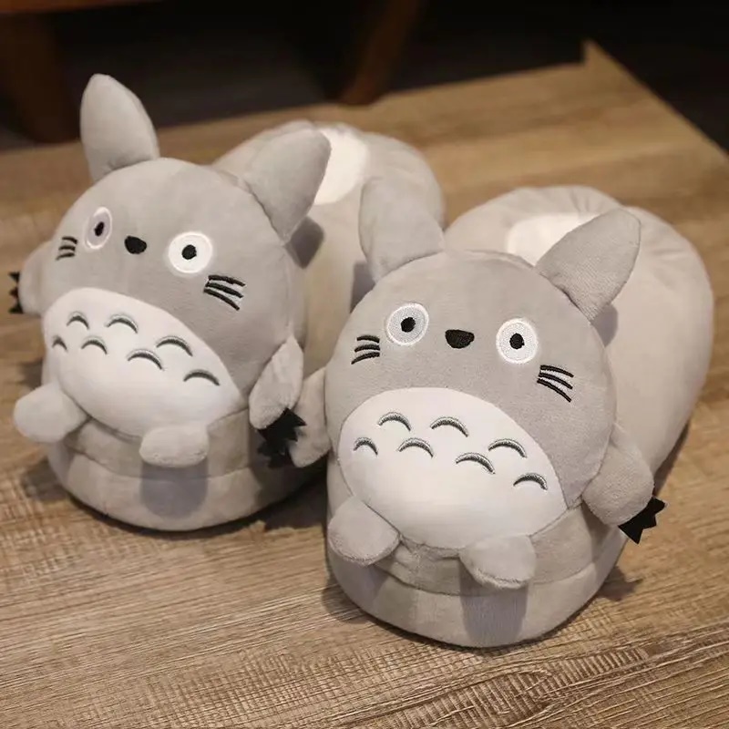 Totoro Plush Slippers Cozy Cartoon Home Shoes 2 Totoro Plush Slippers Cozy Cartoon Home Shoes