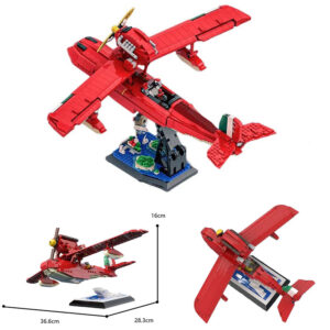 Porco Rosso Plane Building Blocks Red Pig Seaplane