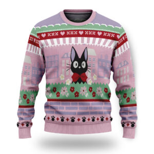 Kiki’s Delivery Service Jiji Cat Ugly Christmas Sweater