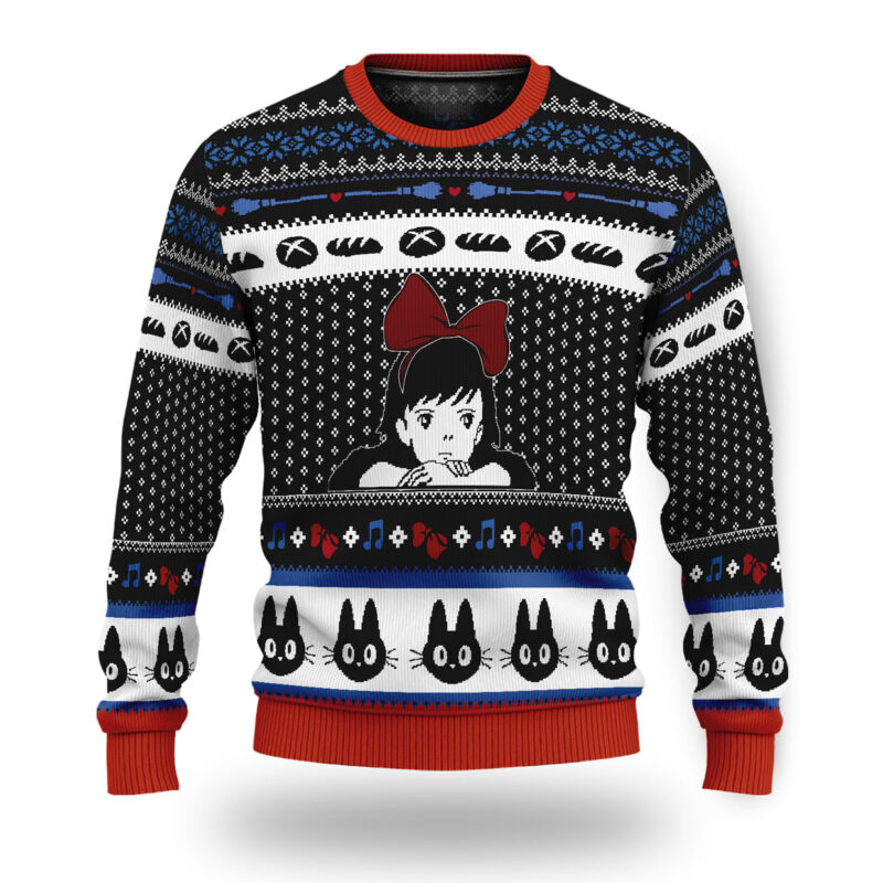 Kikis Delivery Service Kiki and Jiji Ugly Christmas Sweater 2