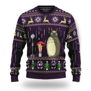 My Neighbor Totoro Bus Stop Ugly Christmas Sweater