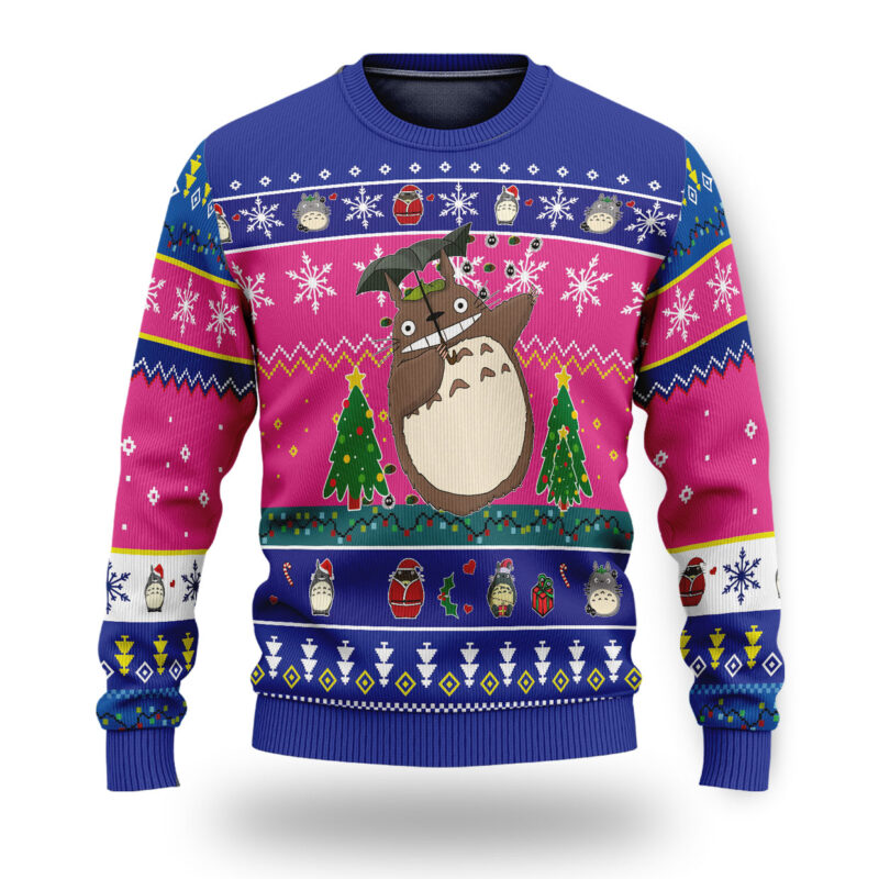 My Neighbor Totoro Christmas Tree Ugly Christmas Sweater 2