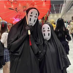 No Face Costume Kaonashi Cosplay Outfit for Adults, Kid