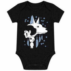 Princess Mononoke San and Wolf Onesie for Baby​