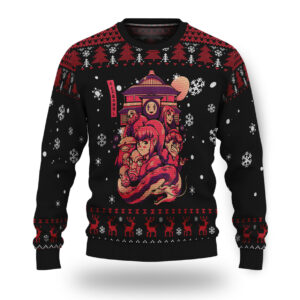 Spirited Away Bathhouse Spirits Ugly Christmas Sweater
