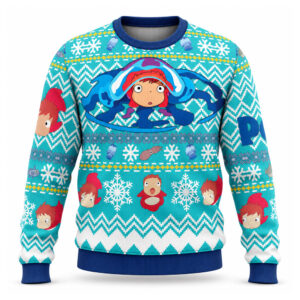 Studio Ghibli Ponyo Ocean Ugly Christmas Sweater