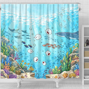 The Boy and the Heron Warawara Ocean Shower Curtain
